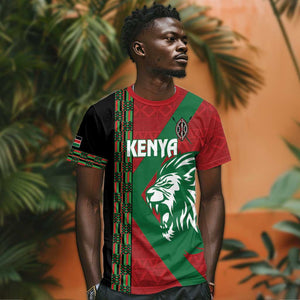 Afro Kenya Rugby Custom T shirt Go Lionesses - African Pattern