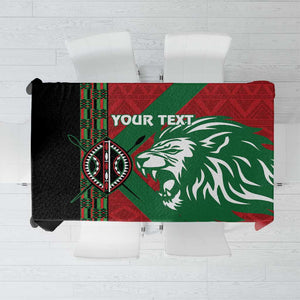 Afro Kenya Rugby Custom Tablecloth Go Lionesses - African Pattern