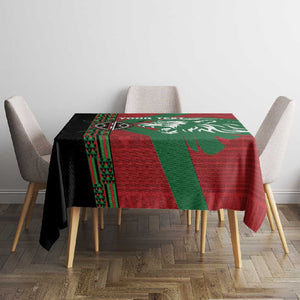 Afro Kenya Rugby Custom Tablecloth Go Lionesses - African Pattern