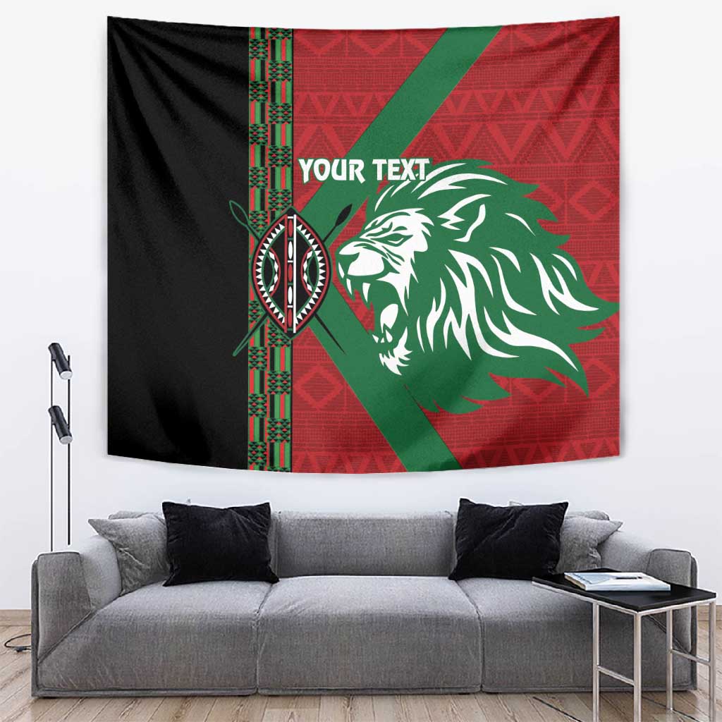 Afro Kenya Rugby Custom Tapestry Go Lionesses - African Pattern