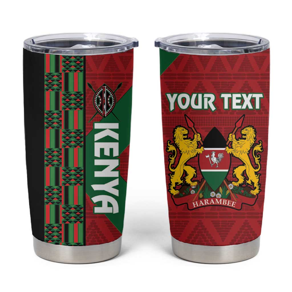 Afro Kenya Rugby Custom Tumbler Cup Go Lionesses - African Pattern