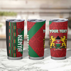 Afro Kenya Rugby Custom Tumbler Cup Go Lionesses - African Pattern