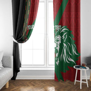 Afro Kenya Rugby Custom Window Curtain Go Lionesses - African Pattern