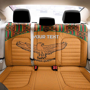 Custom Zambia Football Back Car Seat Cover Copper Queens Kente Pattern