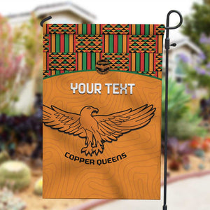 Custom Zambia Football Garden Flag Copper Queens Kente Pattern