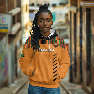 Custom Zambia Football Hoodie Copper Queens Kente Pattern