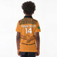 Custom Zambia Football Kid Polo Shirt Copper Queens Kente Pattern