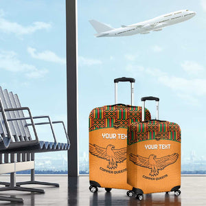 Custom Zambia Football Luggage Cover Copper Queens Kente Pattern