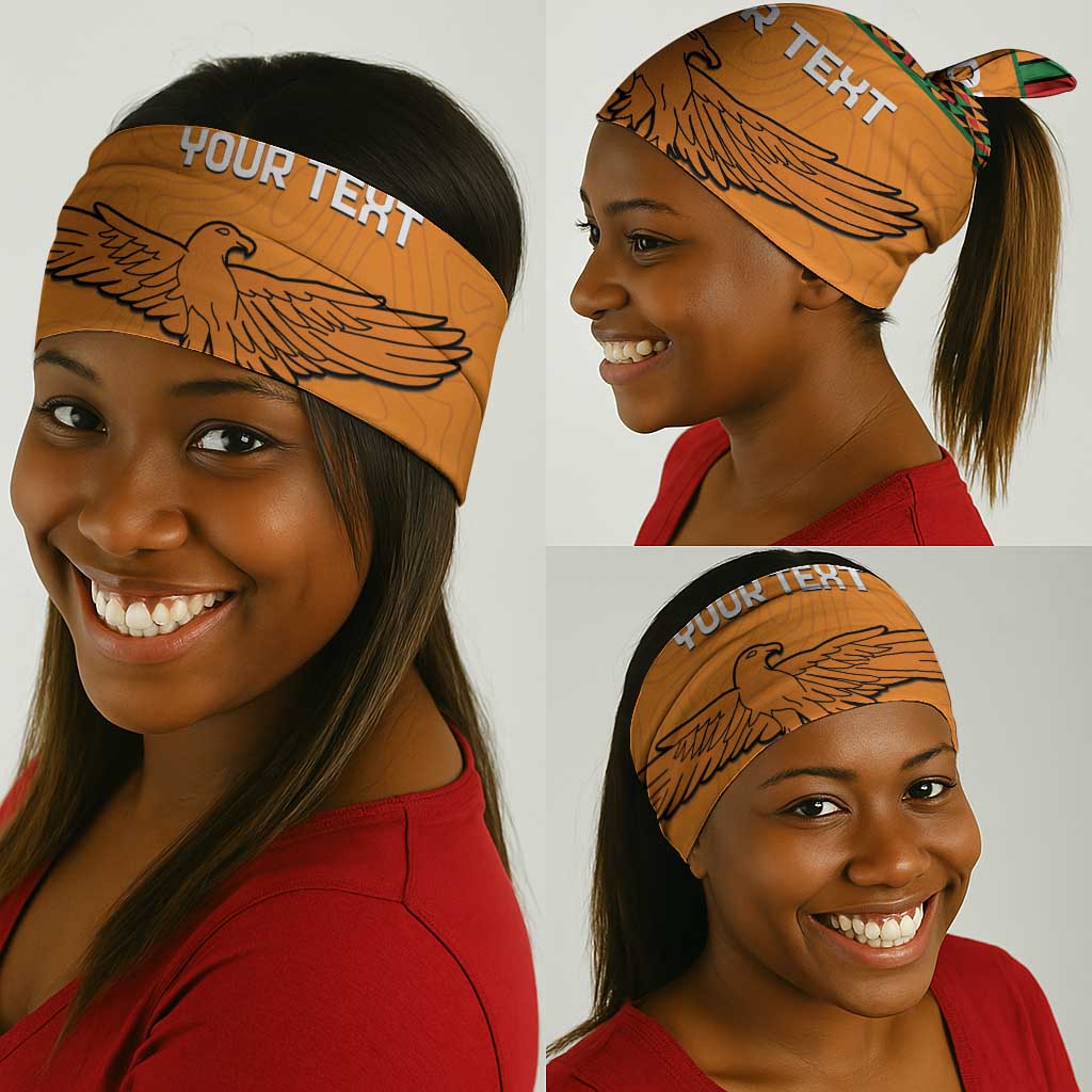Custom Zambia Football Neck Gaiter Copper Queens Kente Pattern LT14