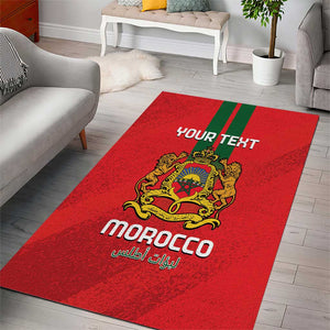 Custom Morocco Football Area Rug Go Lionesses of Atlas