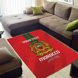 Custom Morocco Football Area Rug Go Lionesses of Atlas