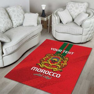 Custom Morocco Football Area Rug Go Lionesses of Atlas