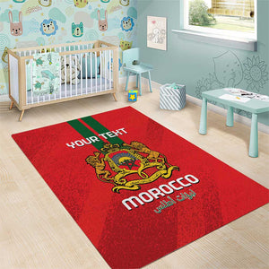 Custom Morocco Football Area Rug Go Lionesses of Atlas