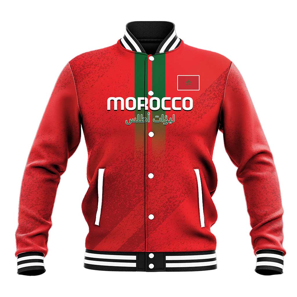 Custom Morocco Football Baseball Jacket Go Lionesses of Atlas LT14