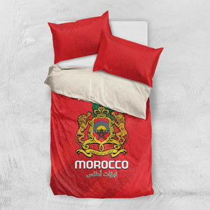 Custom Morocco Football Bedding Set Go Lionesses of Atlas