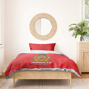 Custom Morocco Football Bedding Set Go Lionesses of Atlas