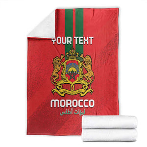 Custom Morocco Football Blanket Go Lionesses of Atlas