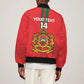 Custom Morocco Football Bomber Jacket Go Lionesses of Atlas