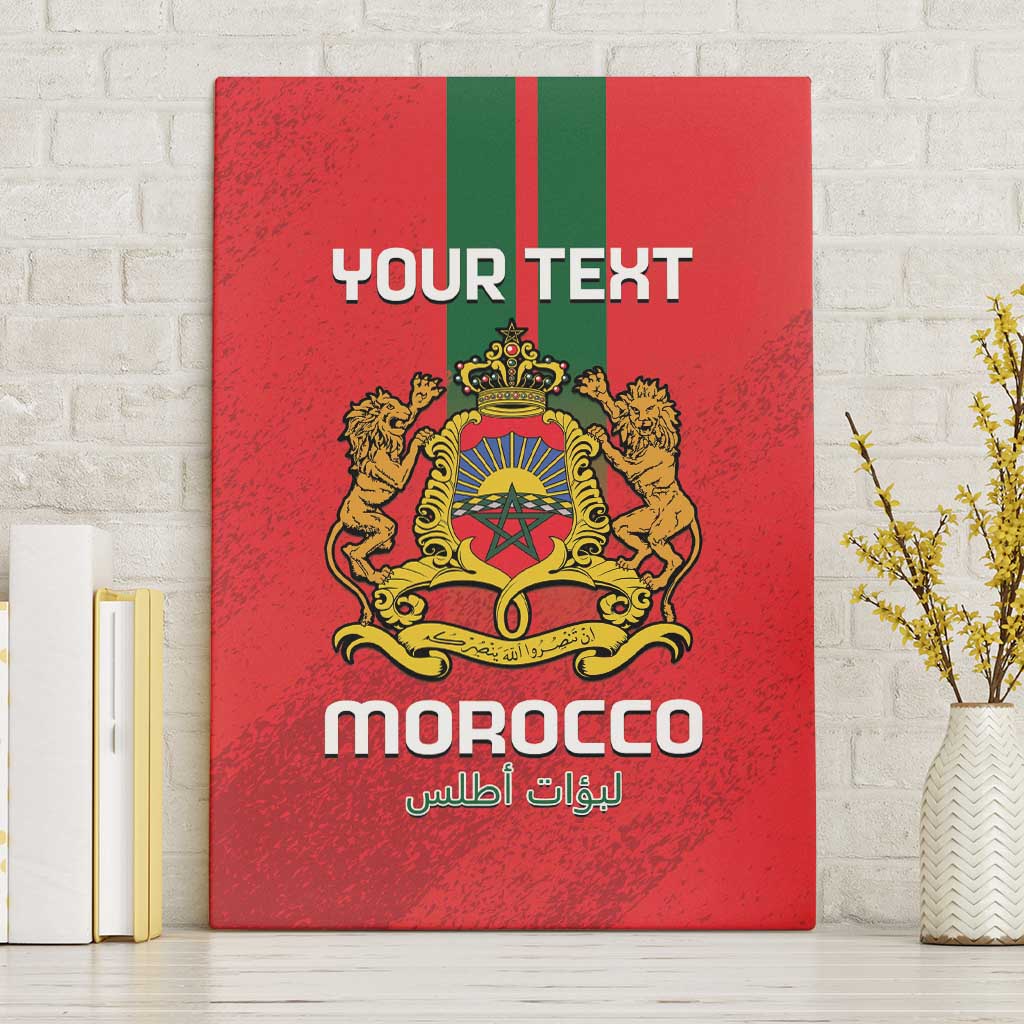 Custom Morocco Football Canvas Wall Art Go Lionesses of Atlas