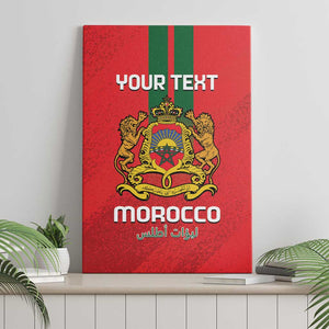 Custom Morocco Football Canvas Wall Art Go Lionesses of Atlas