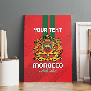 Custom Morocco Football Canvas Wall Art Go Lionesses of Atlas