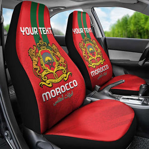 Custom Morocco Football Car Seat Cover Go Lionesses of Atlas