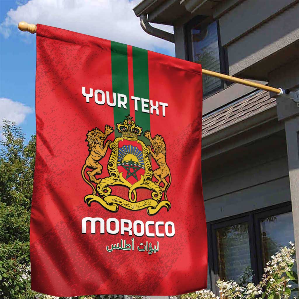 Custom Morocco Football Garden Flag Go Lionesses of Atlas