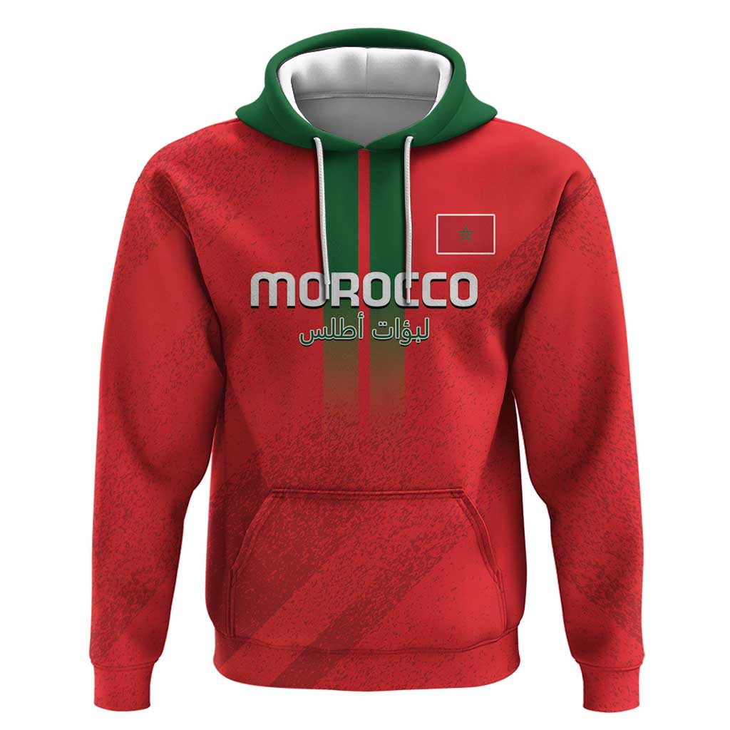 Custom Morocco Football Hoodie Go Lionesses of Atlas