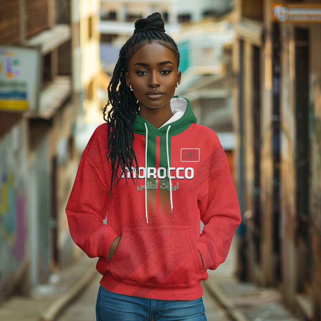 Custom Morocco Football Hoodie Go Lionesses of Atlas