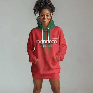 Custom Morocco Football Hoodie Dress Go Lionesses of Atlas