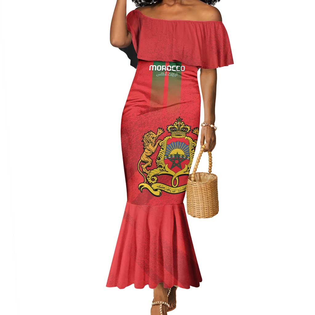 Custom Morocco Football Mermaid Dress Go Lionesses of Atlas