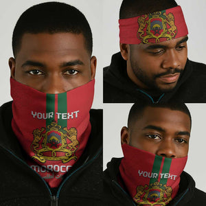 Custom Morocco Football Neck Gaiter Go Lionesses of Atlas LT14