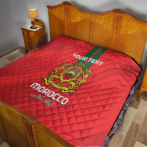 Custom Morocco Football Quilt Go Lionesses of Atlas