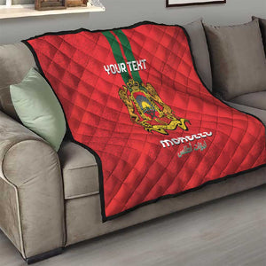 Custom Morocco Football Quilt Go Lionesses of Atlas