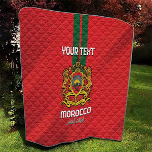 Custom Morocco Football Quilt Go Lionesses of Atlas