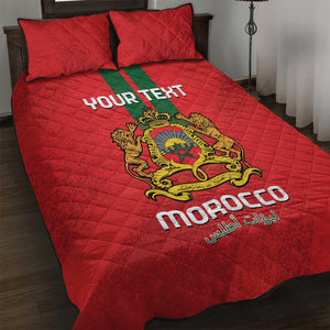 Custom Morocco Football Quilt Bed Set Go Lionesses of Atlas