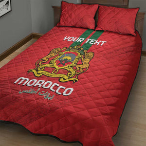 Custom Morocco Football Quilt Bed Set Go Lionesses of Atlas