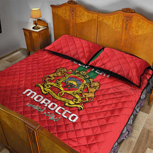 Custom Morocco Football Quilt Bed Set Go Lionesses of Atlas