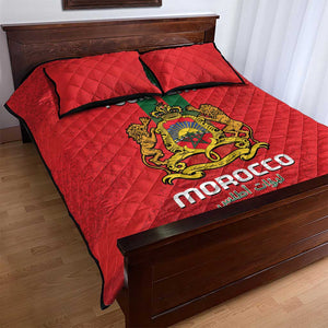 Custom Morocco Football Quilt Bed Set Go Lionesses of Atlas