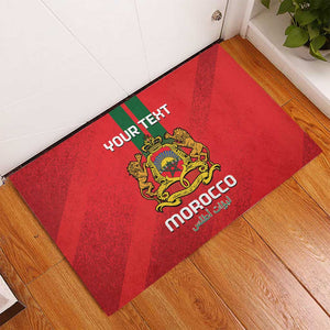 Custom Morocco Football Rubber Doormat Go Lionesses of Atlas