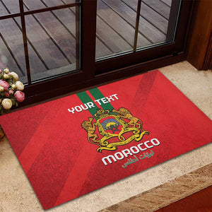 Custom Morocco Football Rubber Doormat Go Lionesses of Atlas