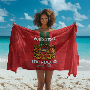 Custom Morocco Football Sarong Go Lionesses of Atlas