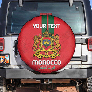 Custom Morocco Football Spare Tire Cover Go Lionesses of Atlas