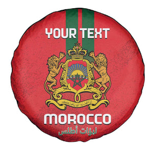 Custom Morocco Football Spare Tire Cover Go Lionesses of Atlas