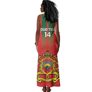 Custom Morocco Football Tank Maxi Dress Go Lionesses of Atlas