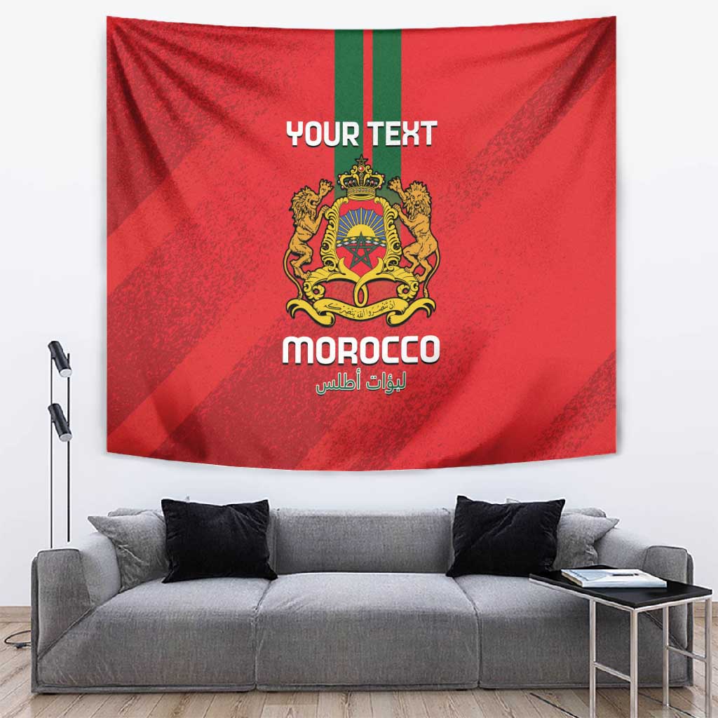 Custom Morocco Football Tapestry Go Lionesses of Atlas