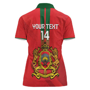 Custom Morocco Football Women Polo Shirt Go Lionesses of Atlas