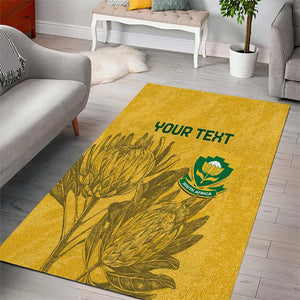 Custom South Africa Soccer Area Rug Go Banyana Banyana Proteas