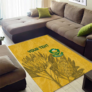 Custom South Africa Soccer Area Rug Go Banyana Banyana Proteas