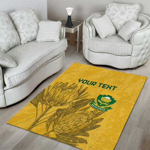 Custom South Africa Soccer Area Rug Go Banyana Banyana Proteas